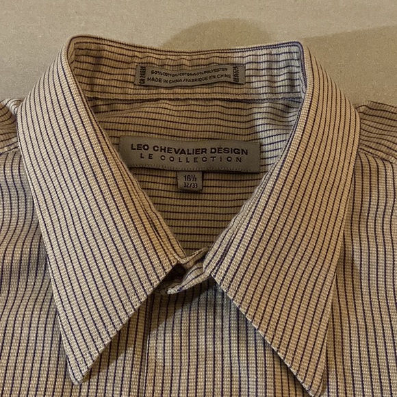 Men’s Leo Chevalier Long-Sleeve Shirt 16.5” Collar - Picture 5 of 7